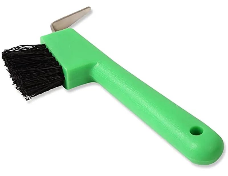 EZI-GROOM Hoof Pick/ Brush Lime Green one size